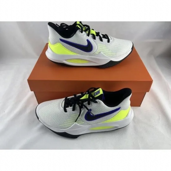 Nike Precision 5 Men’s Basketball Shoes Sneakers CW3403-100 New - Picture 2 of 6